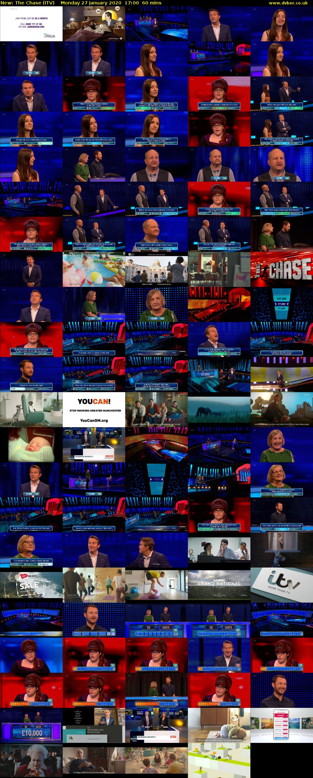 The Chase (ITV) Monday 27 January 2020 17:00 - 18:00