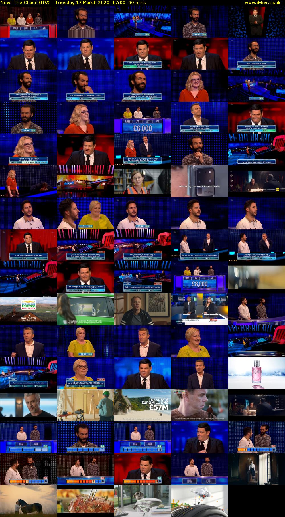 The Chase (ITV) Tuesday 17 March 2020 17:00 - 18:00