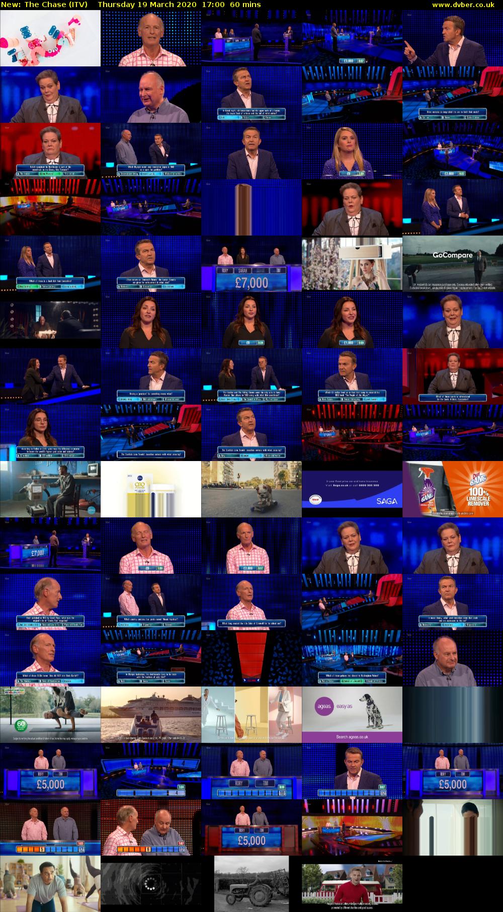 The Chase (ITV) Thursday 19 March 2020 17:00 - 18:00