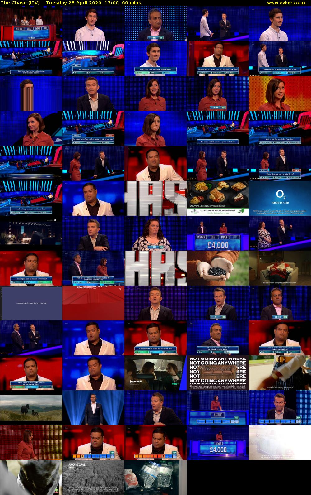 The Chase (ITV) Tuesday 28 April 2020 17:00 - 18:00