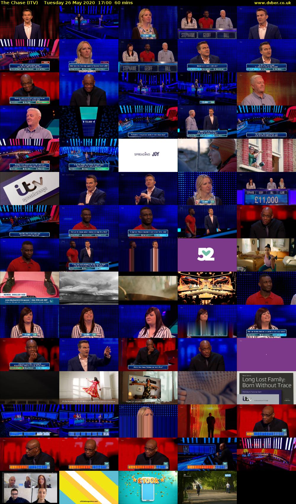 The Chase (ITV) Tuesday 26 May 2020 17:00 - 18:00