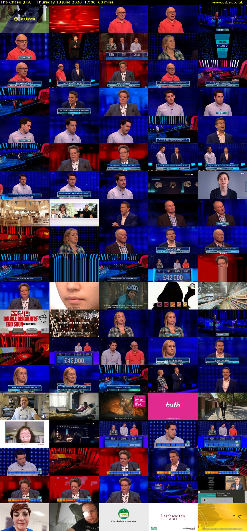 The Chase (ITV) Thursday 18 June 2020 17:00 - 18:00