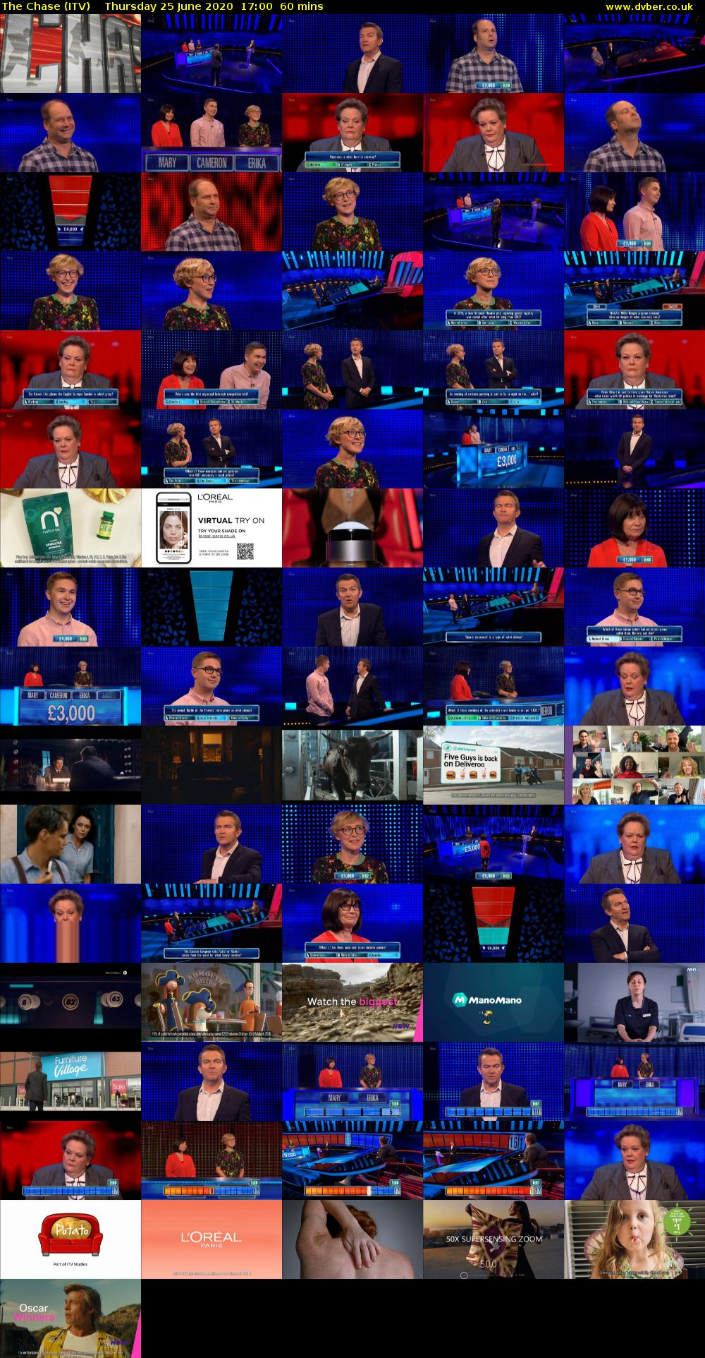 The Chase (ITV) Thursday 25 June 2020 17:00 - 18:00