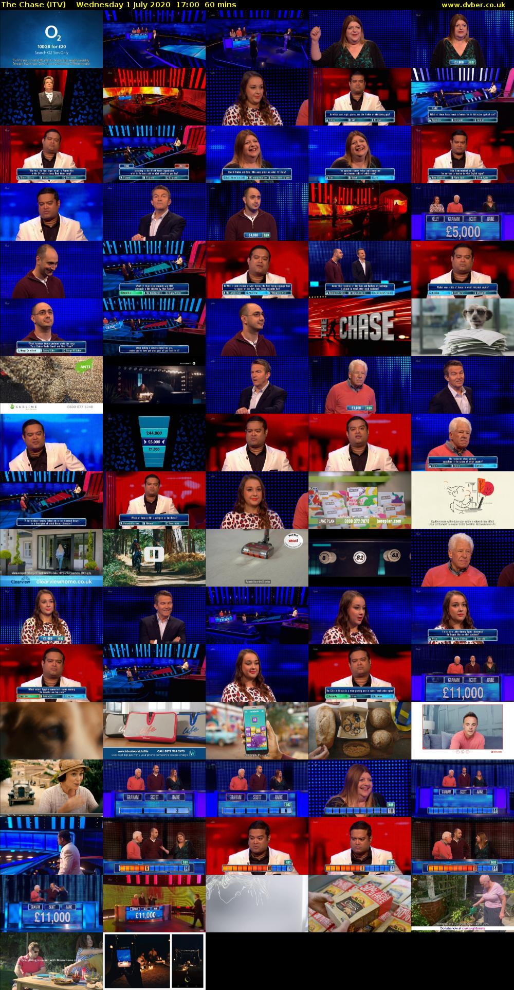 The Chase (ITV) Wednesday 1 July 2020 17:00 - 18:00