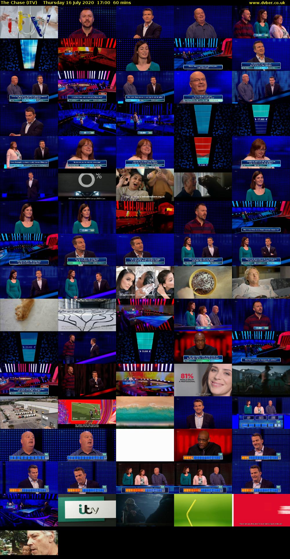 The Chase (ITV) Thursday 16 July 2020 17:00 - 18:00