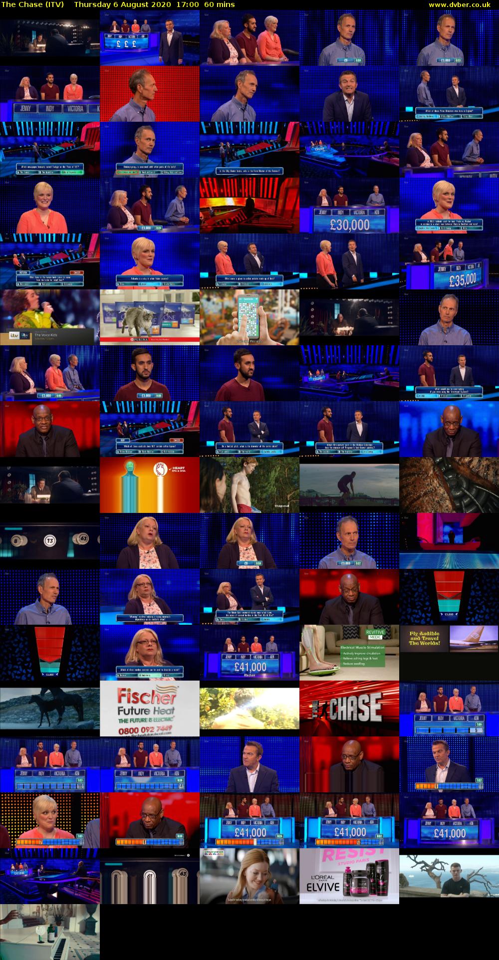 The Chase (ITV) Thursday 6 August 2020 17:00 - 18:00