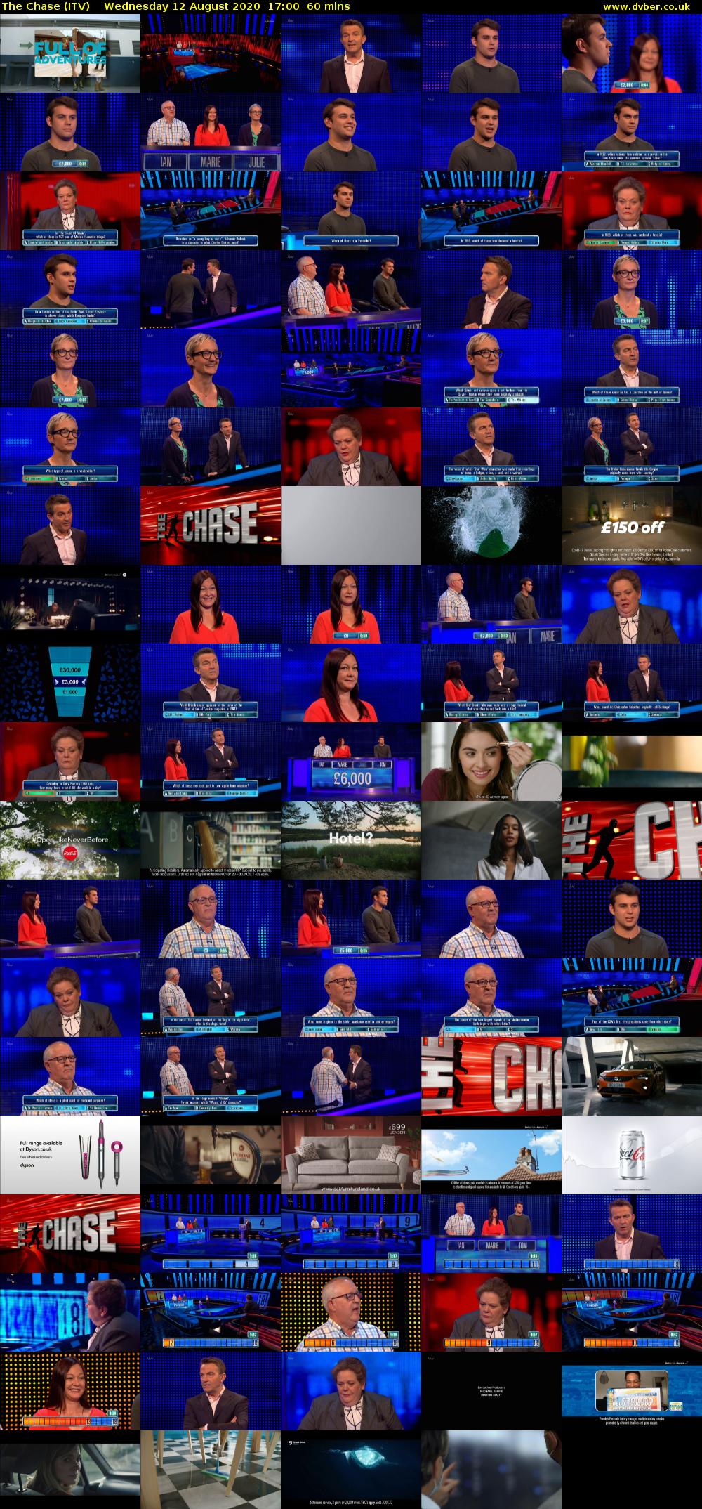 The Chase (ITV) Wednesday 12 August 2020 17:00 - 18:00