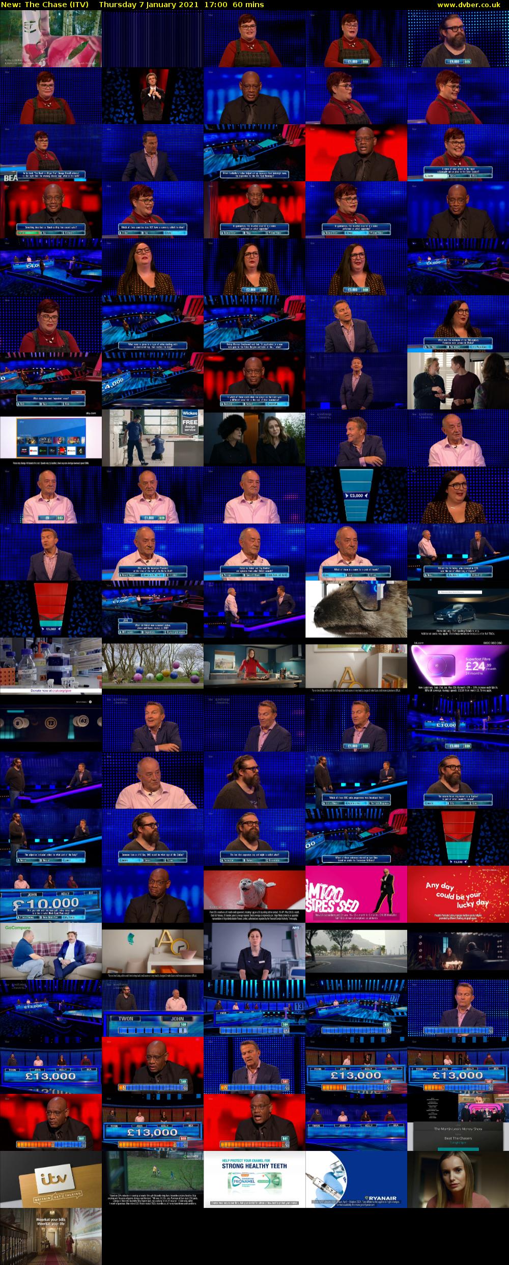 The Chase (ITV) Thursday 7 January 2021 17:00 - 18:00