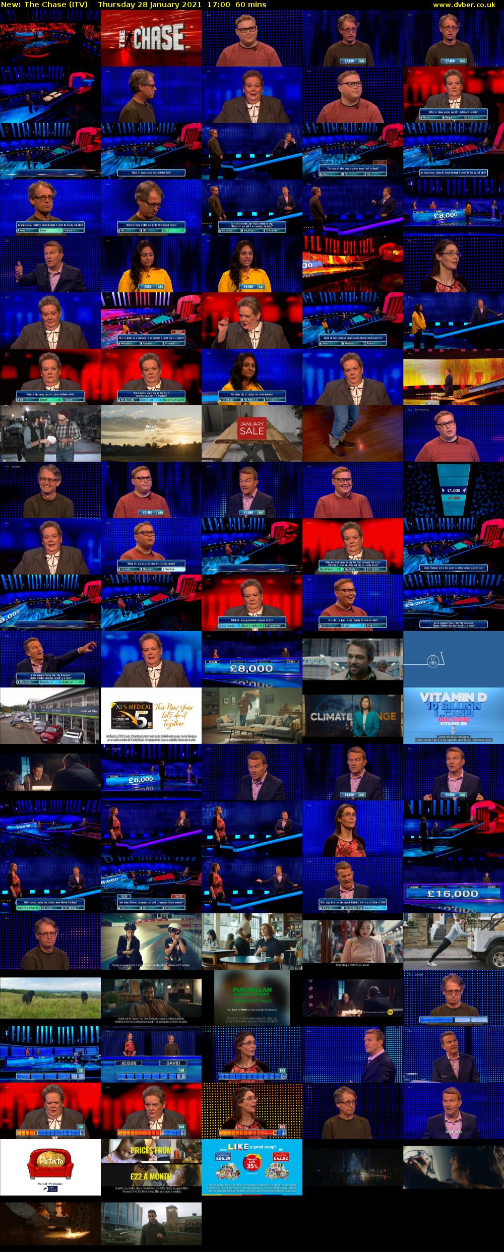 The Chase (ITV) Thursday 28 January 2021 17:00 - 18:00