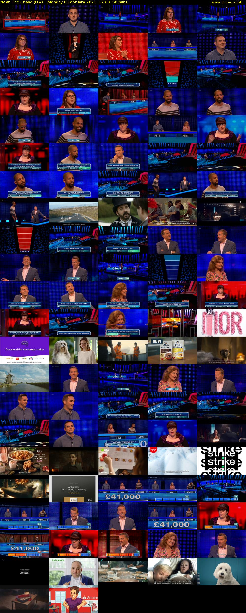 The Chase (ITV) Monday 8 February 2021 17:00 - 18:00