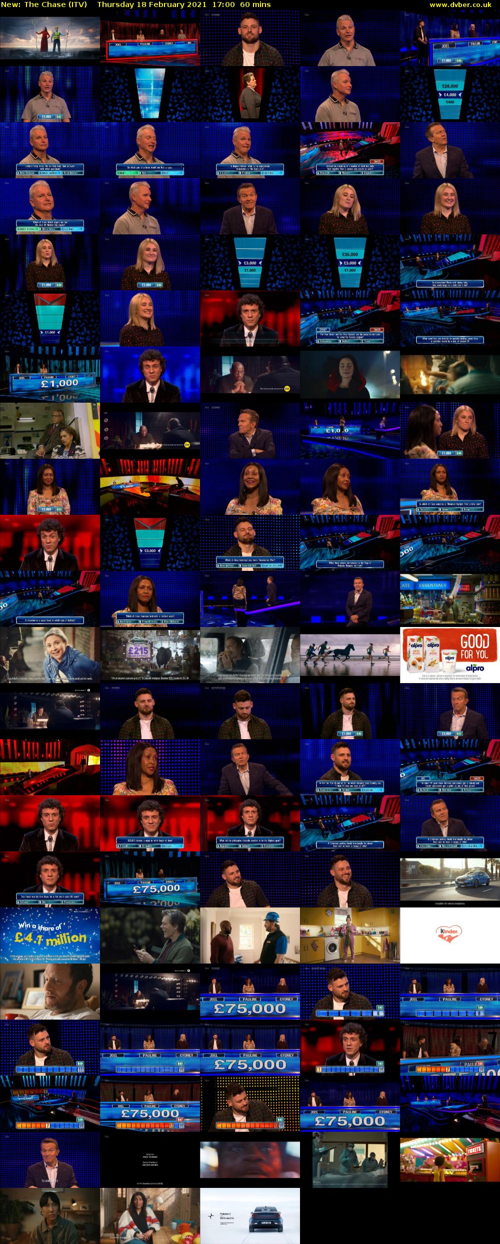 The Chase (ITV) Thursday 18 February 2021 17:00 - 18:00