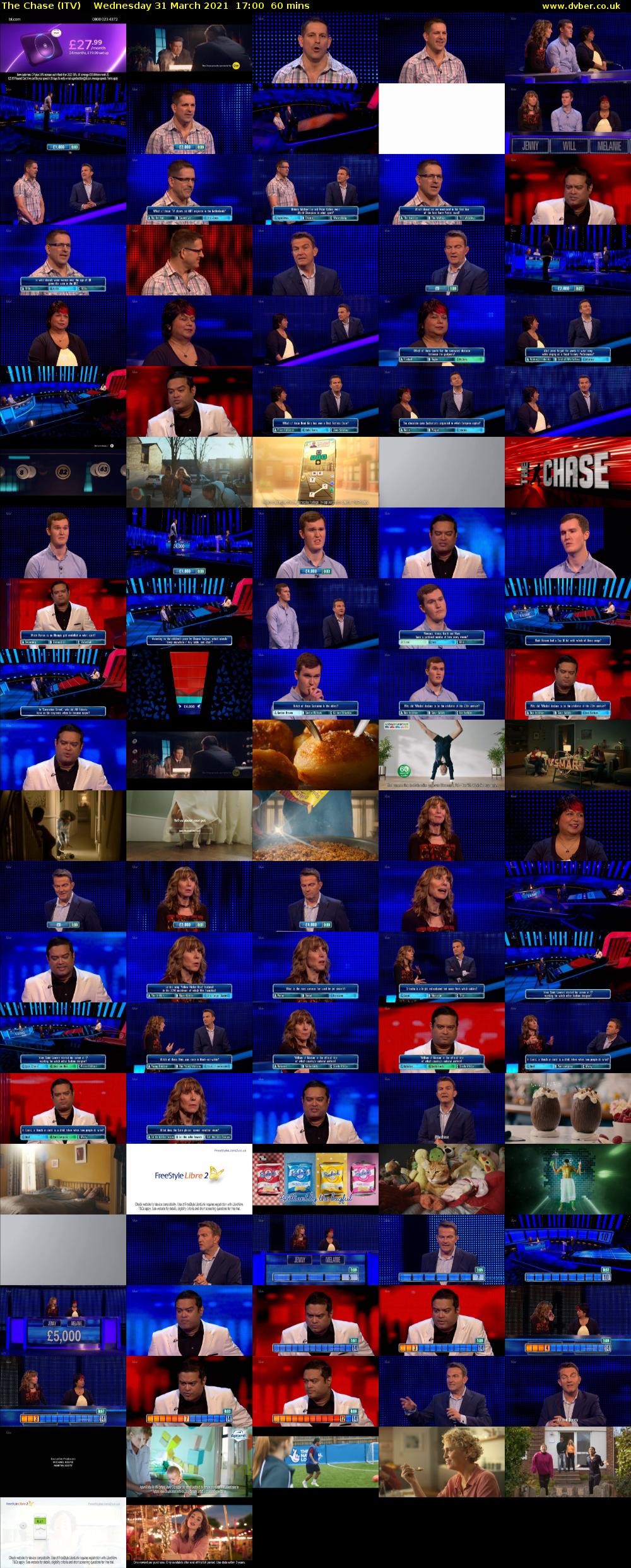 The Chase (ITV) Wednesday 31 March 2021 17:00 - 18:00