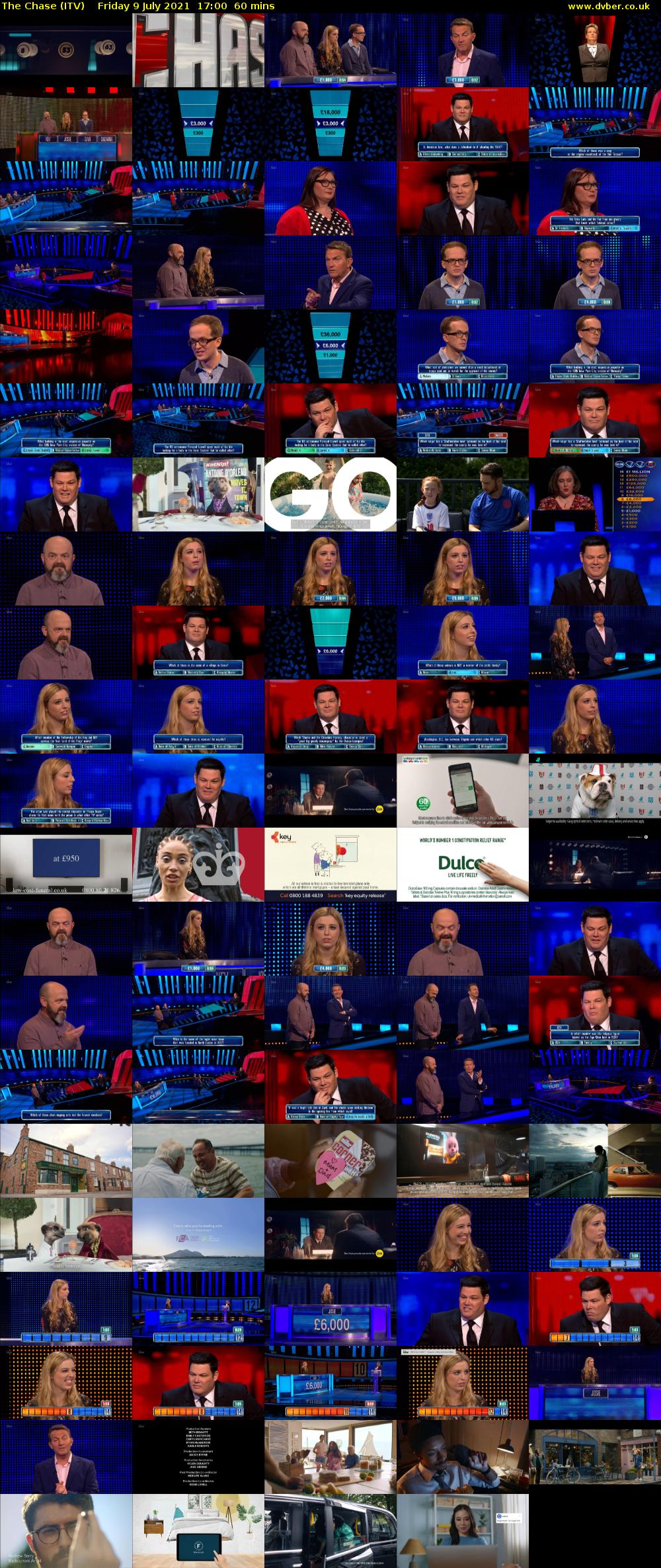 The Chase (ITV) Friday 9 July 2021 17:00 - 18:00