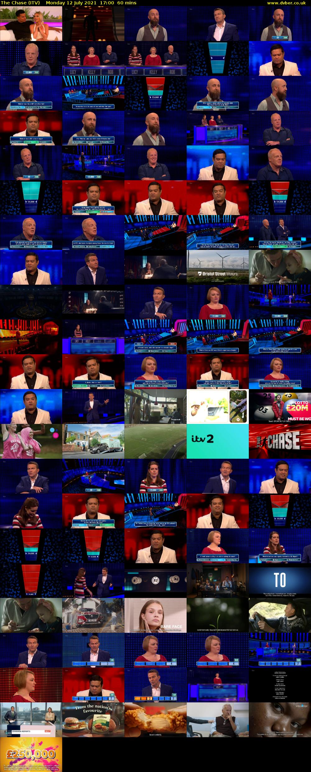 The Chase (ITV) Monday 12 July 2021 17:00 - 18:00