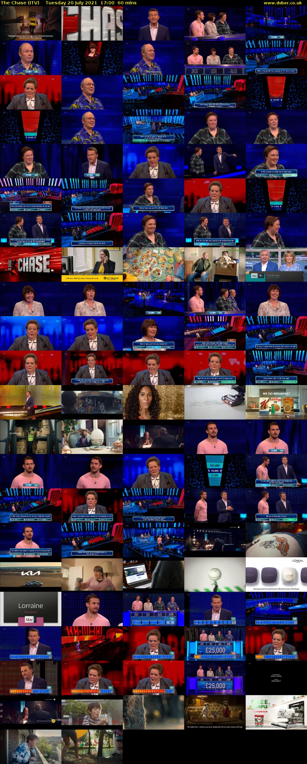 The Chase (ITV) Tuesday 20 July 2021 17:00 - 18:00