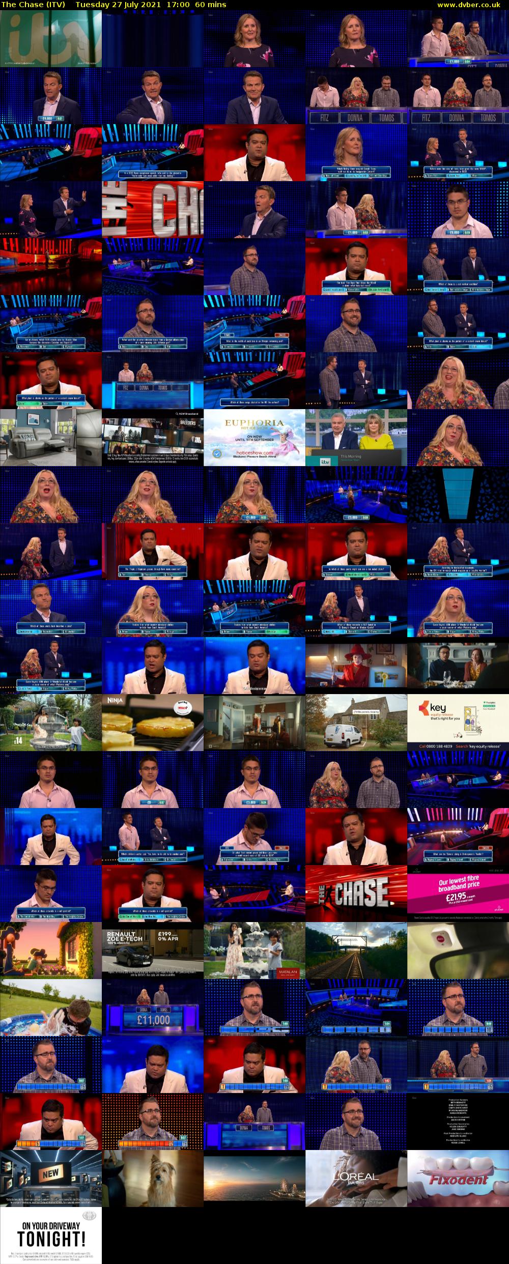 The Chase (ITV) Tuesday 27 July 2021 17:00 - 18:00