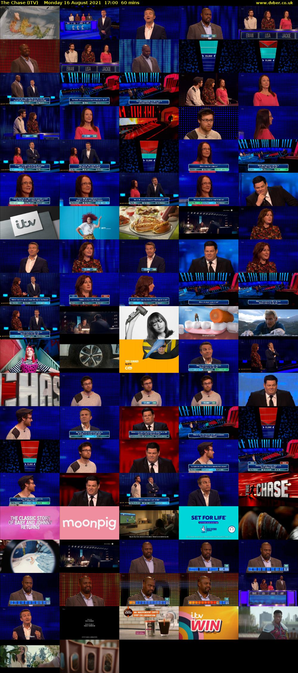 The Chase (ITV) Monday 16 August 2021 17:00 - 18:00