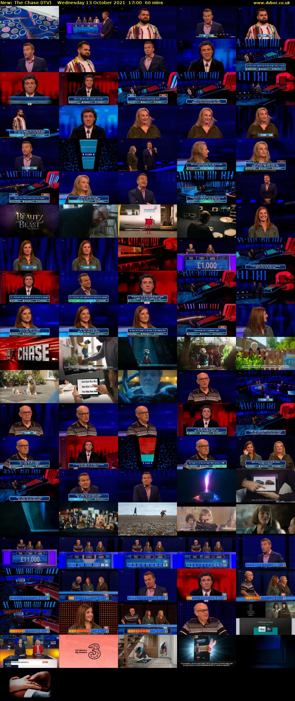 The Chase (ITV) Wednesday 13 October 2021 17:00 - 18:00