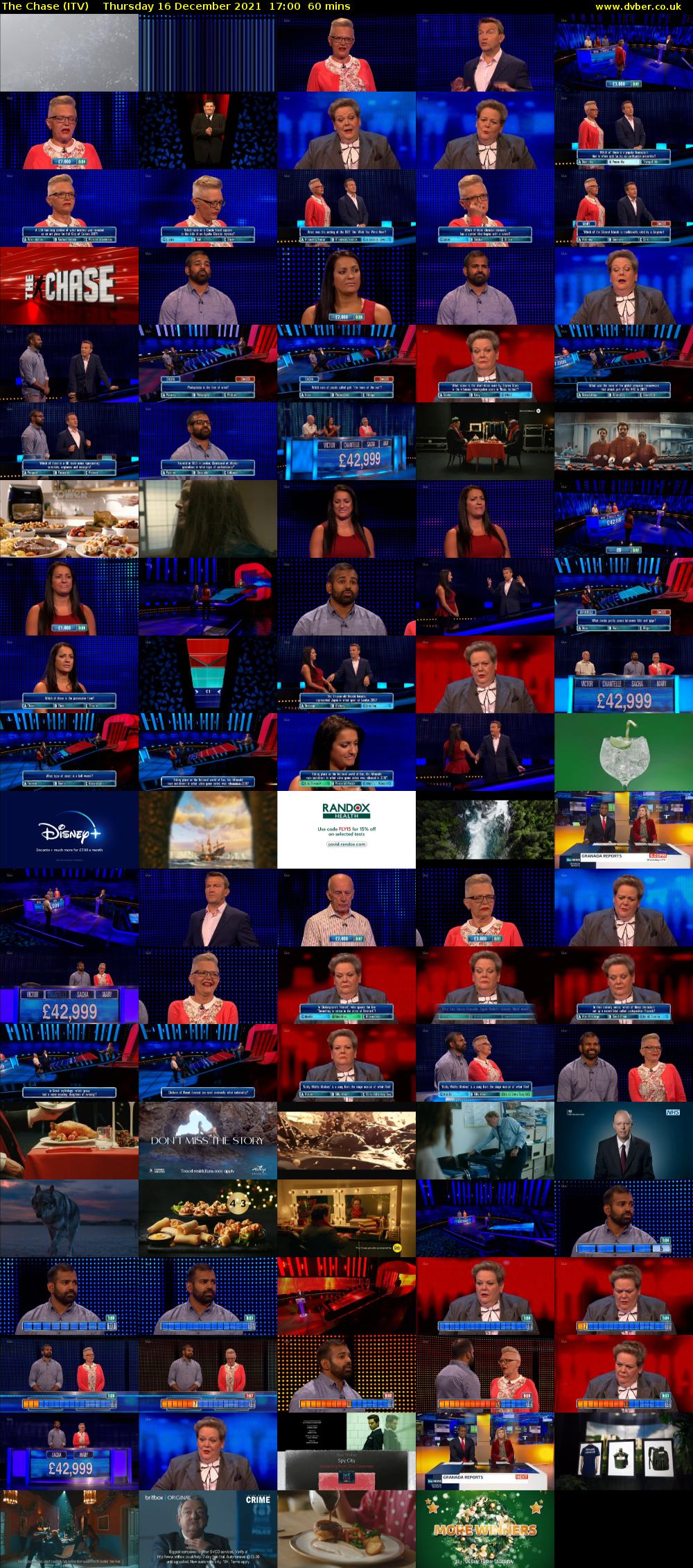 The Chase (ITV) Thursday 16 December 2021 17:00 - 18:00