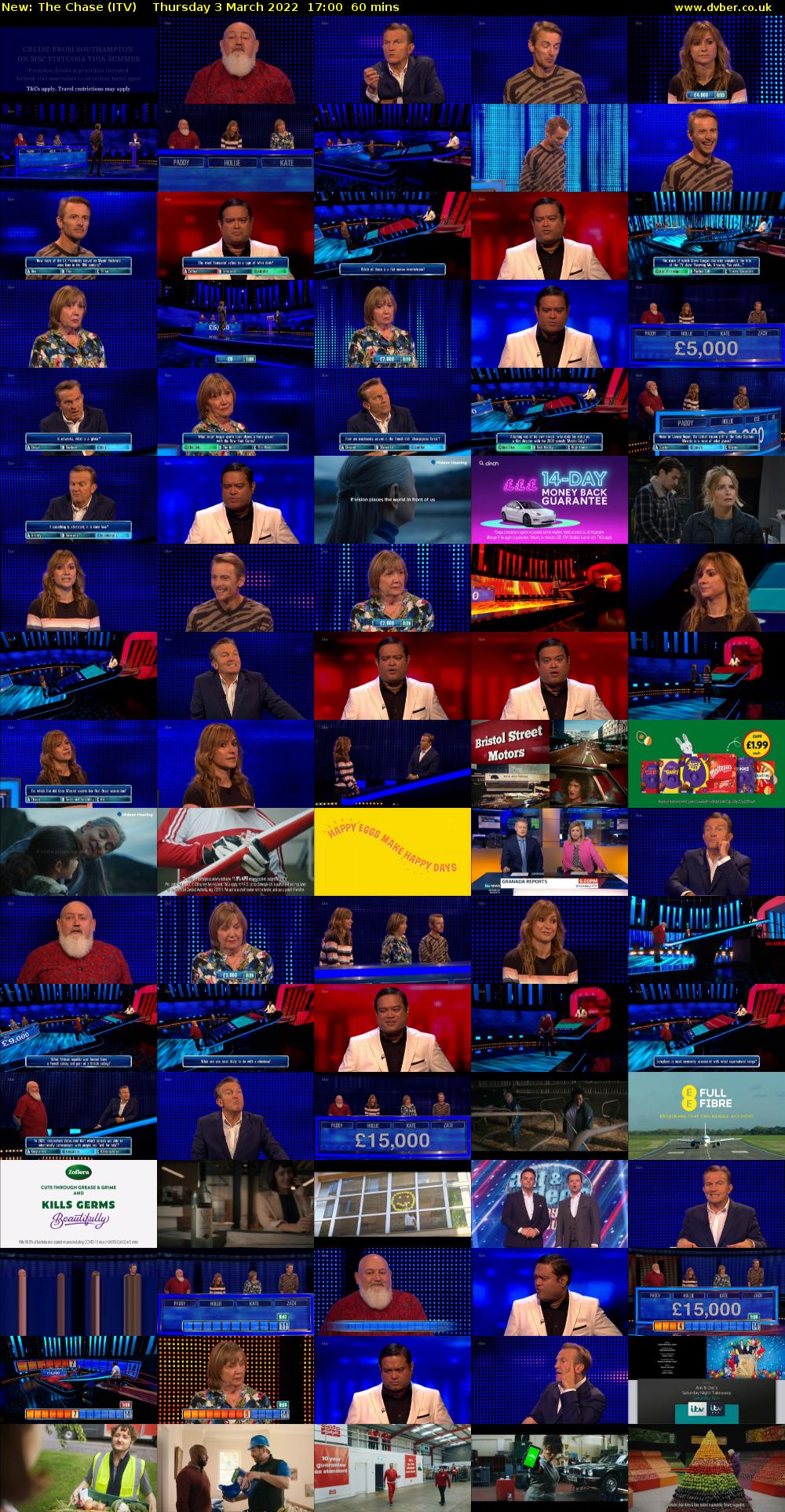The Chase (ITV) Thursday 3 March 2022 17:00 - 18:00
