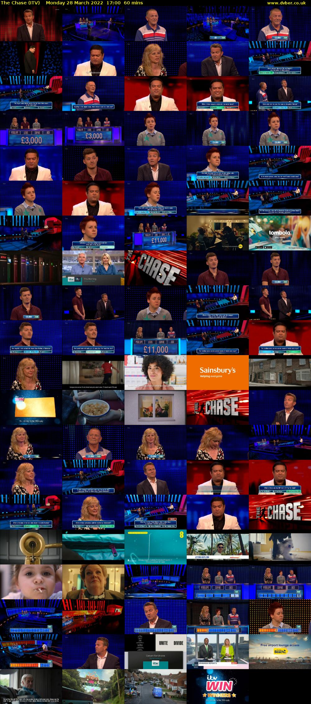 The Chase (ITV) Monday 28 March 2022 17:00 - 18:00