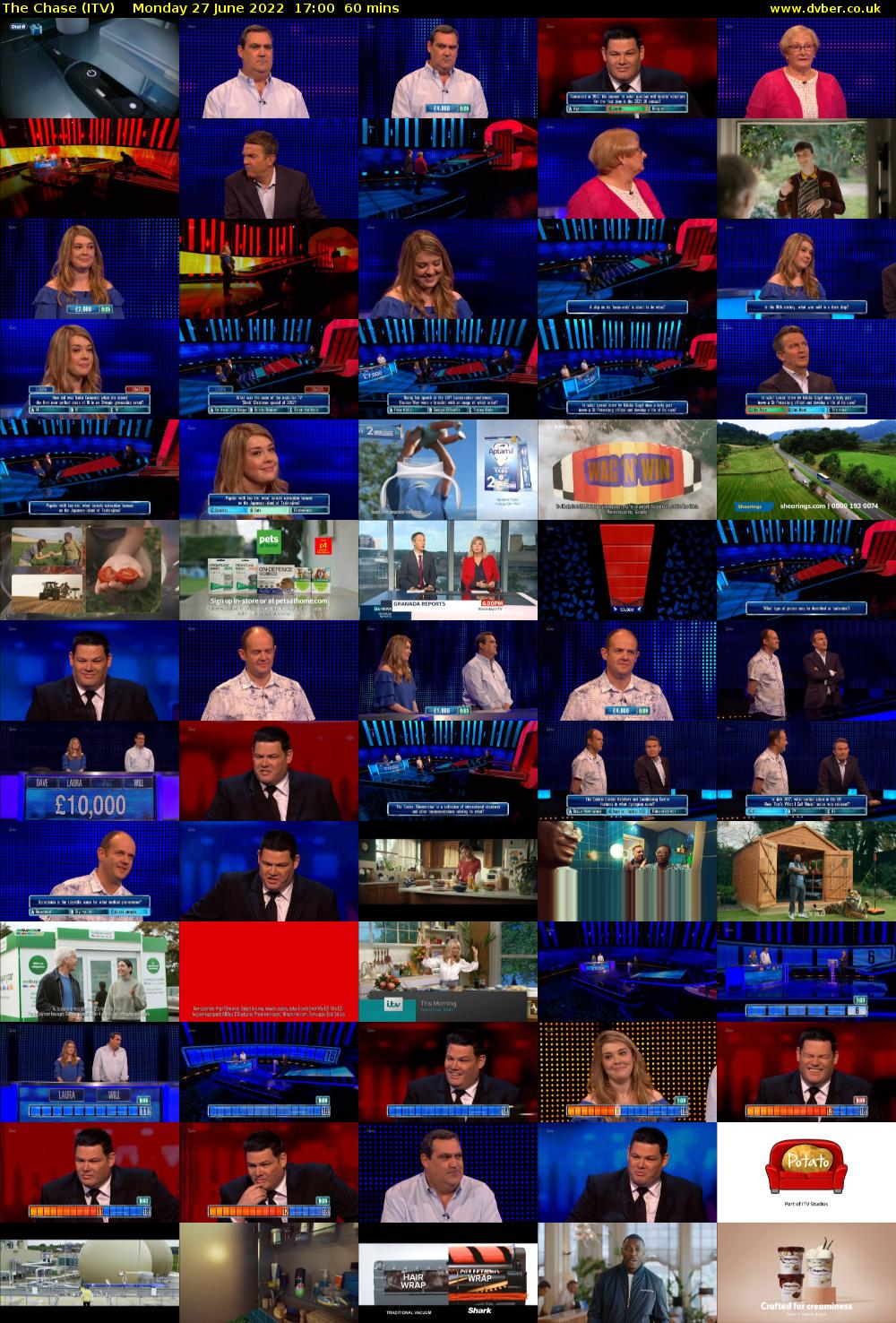 The Chase (ITV) Monday 27 June 2022 17:00 - 18:00