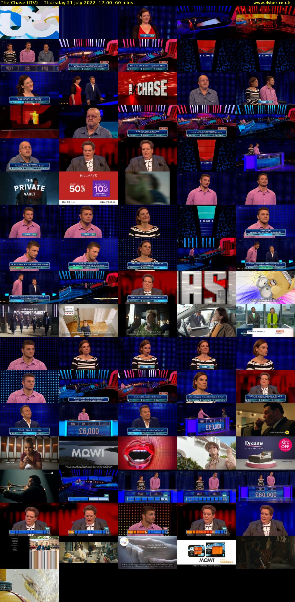 The Chase (ITV) Thursday 21 July 2022 17:00 - 18:00