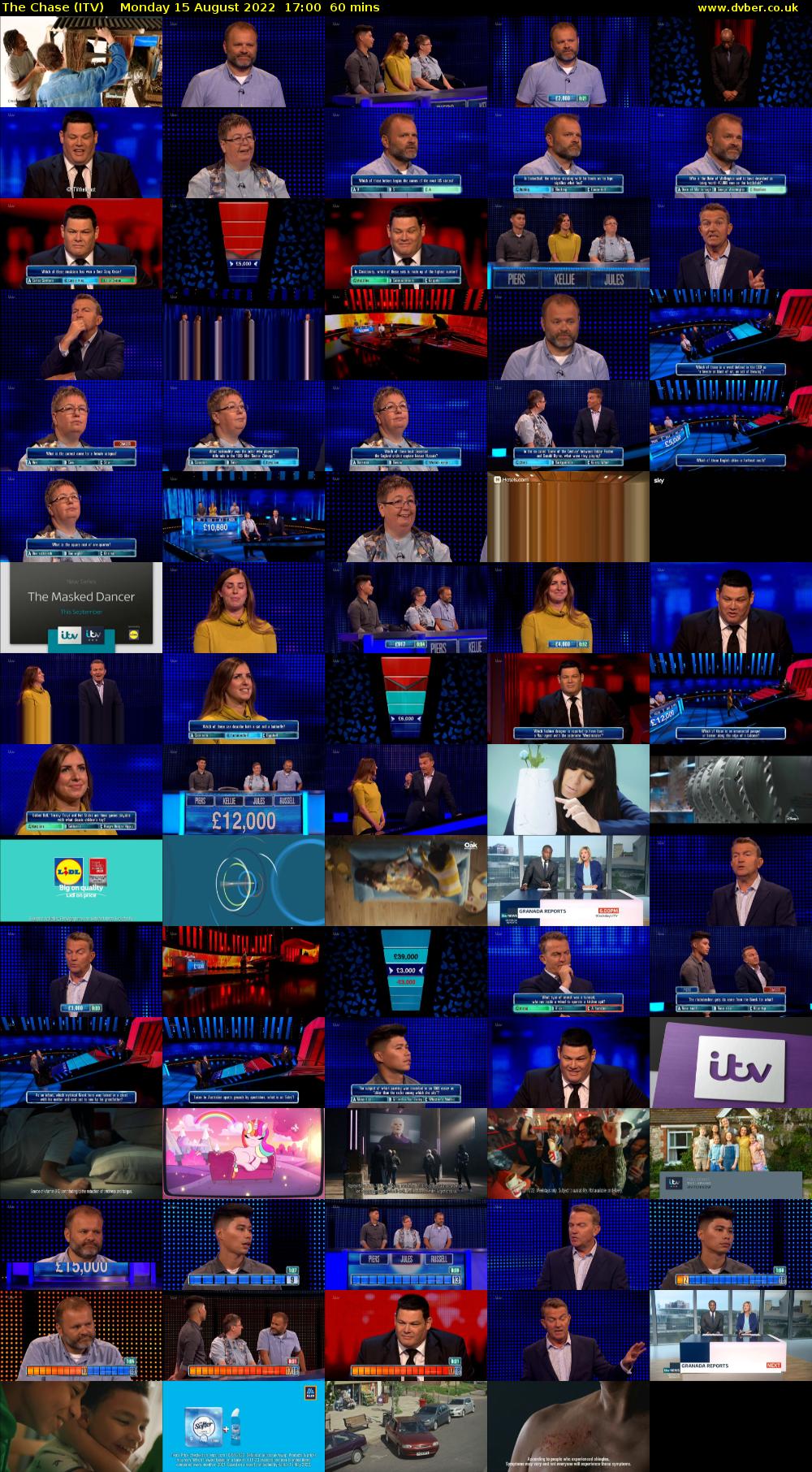 The Chase (ITV) Monday 15 August 2022 17:00 - 18:00