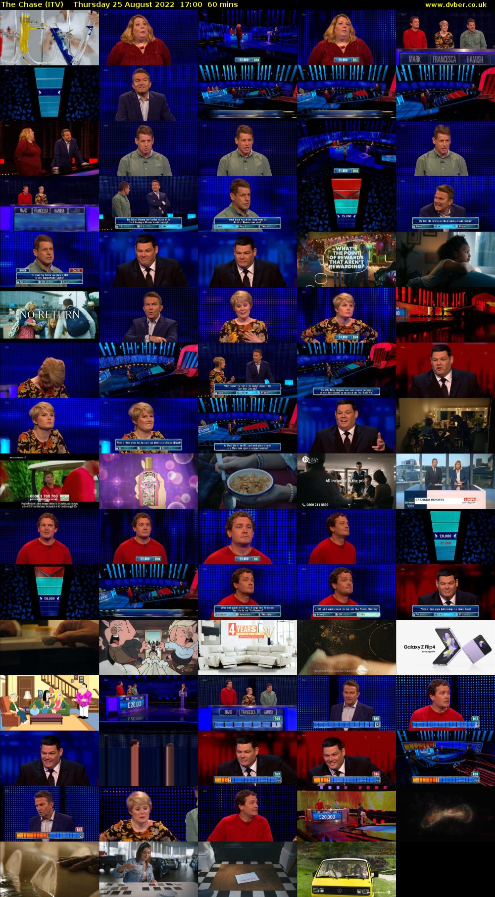 The Chase (ITV) Thursday 25 August 2022 17:00 - 18:00