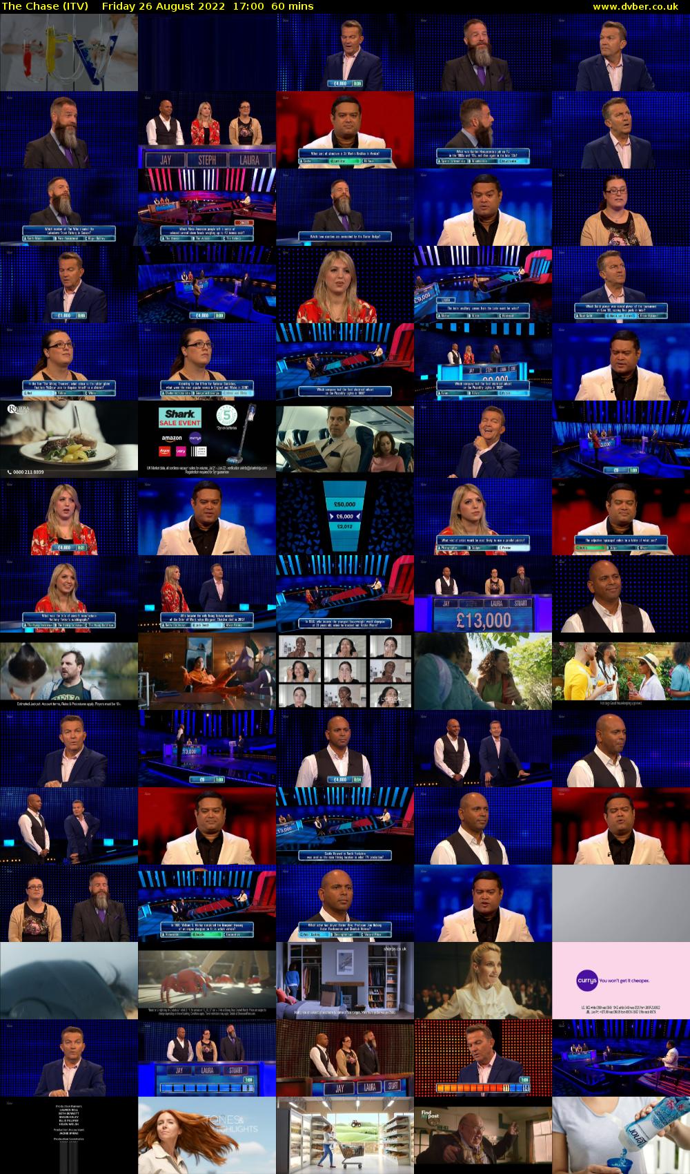 The Chase (ITV) Friday 26 August 2022 17:00 - 18:00