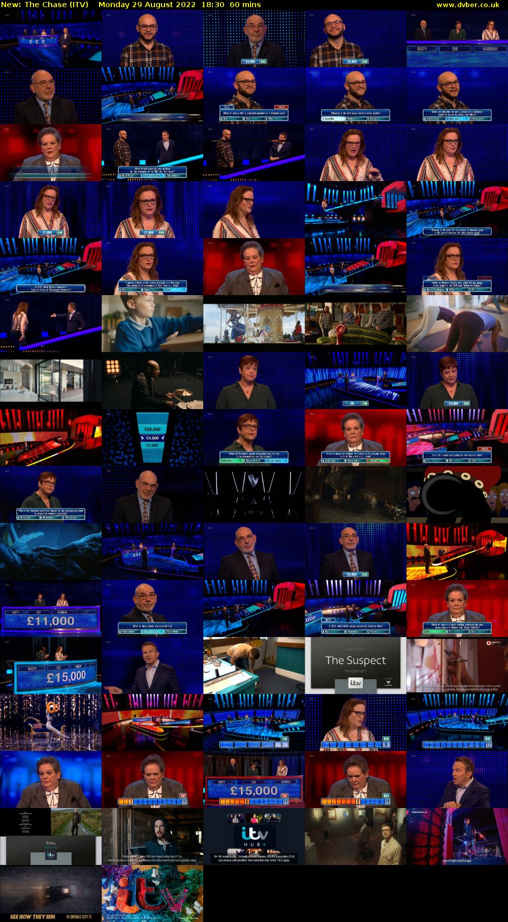 The Chase (ITV) Monday 29 August 2022 18:30 - 19:30