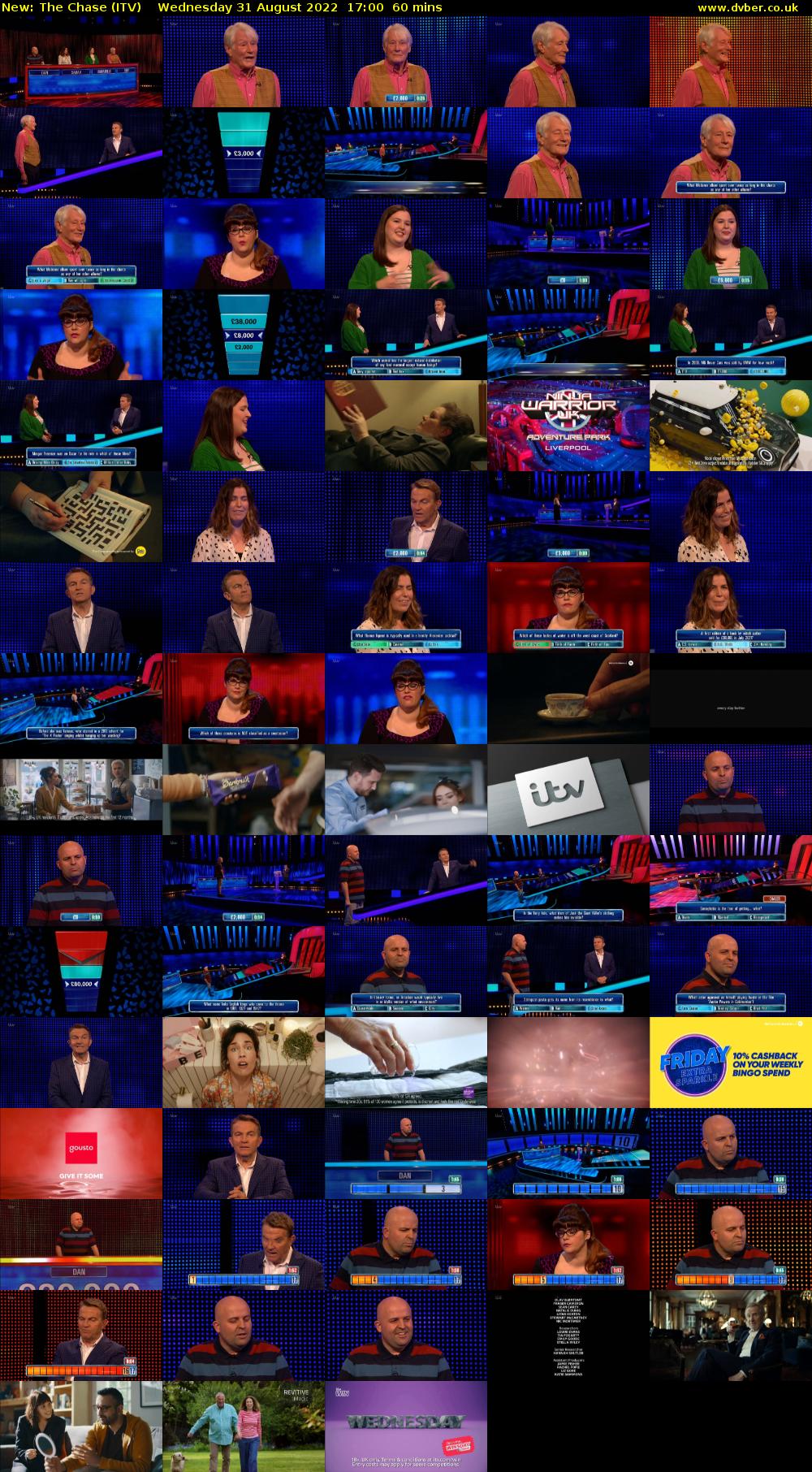 The Chase (ITV) Wednesday 31 August 2022 17:00 - 18:00