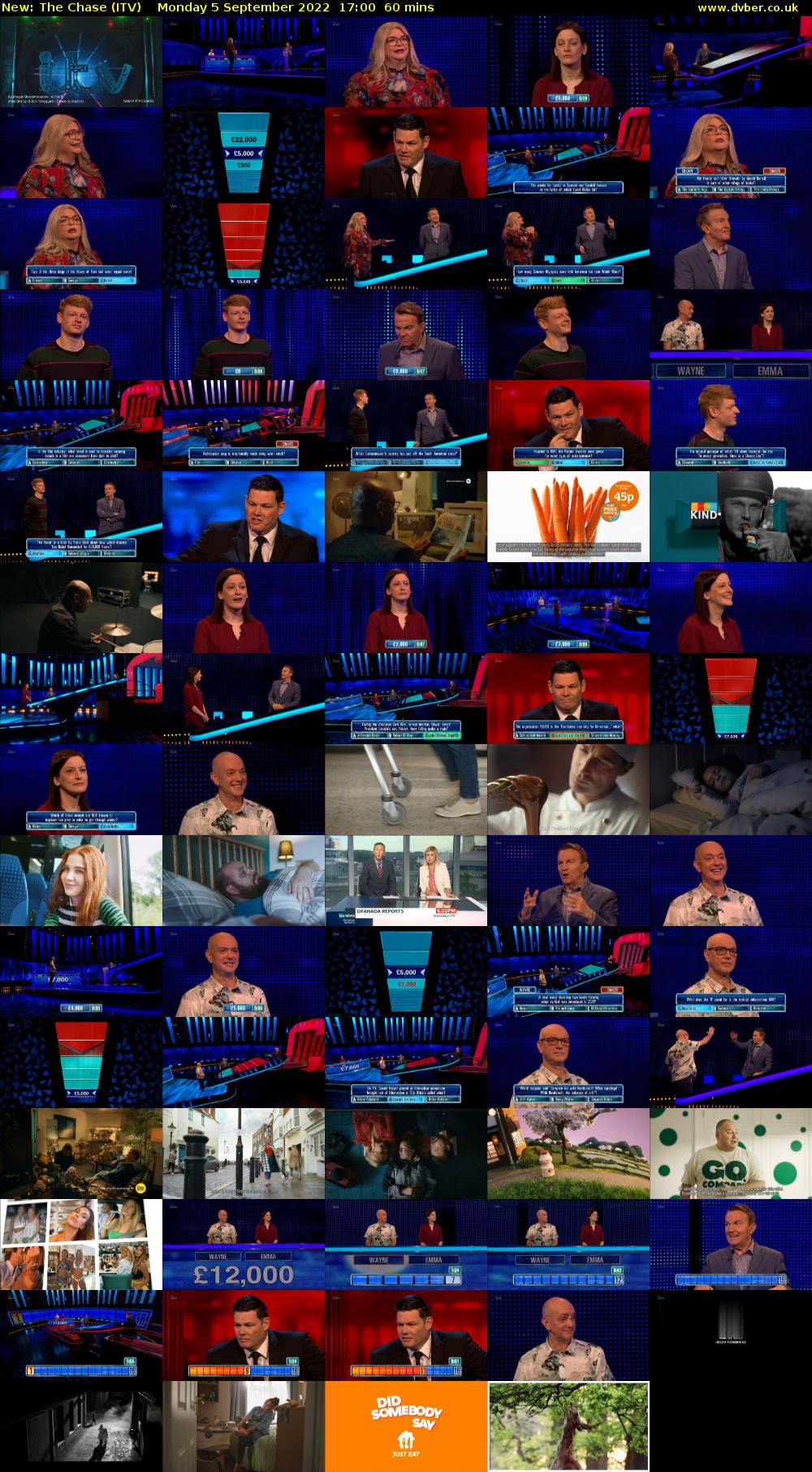 The Chase (ITV) Monday 5 September 2022 17:00 - 18:00
