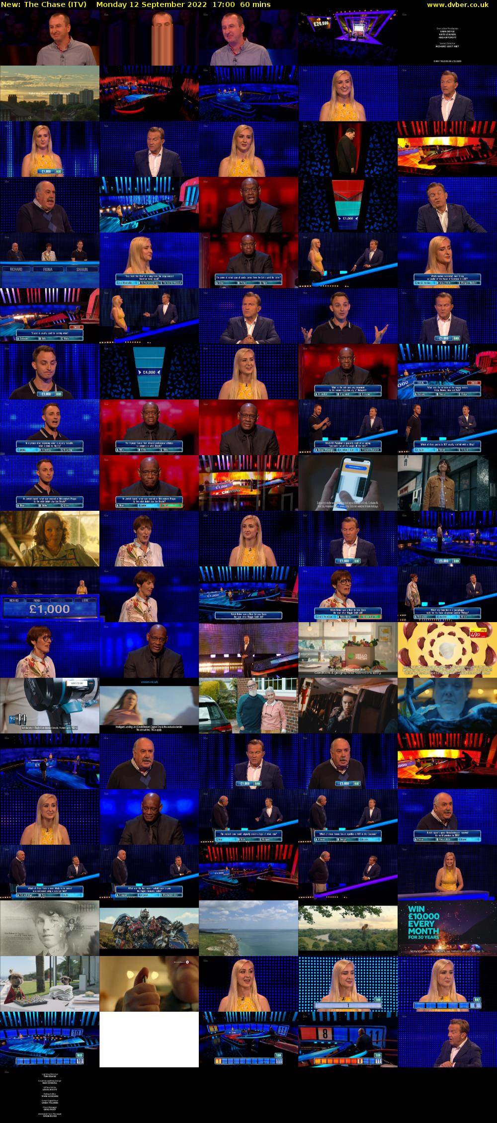 The Chase (ITV) Monday 12 September 2022 17:00 - 18:00