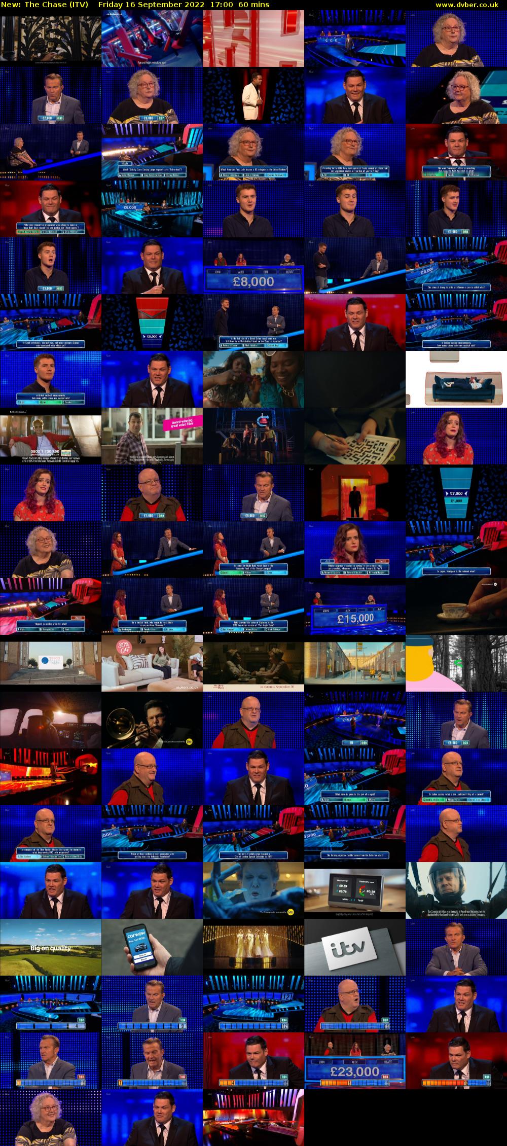 The Chase (ITV) Friday 16 September 2022 17:00 - 18:00