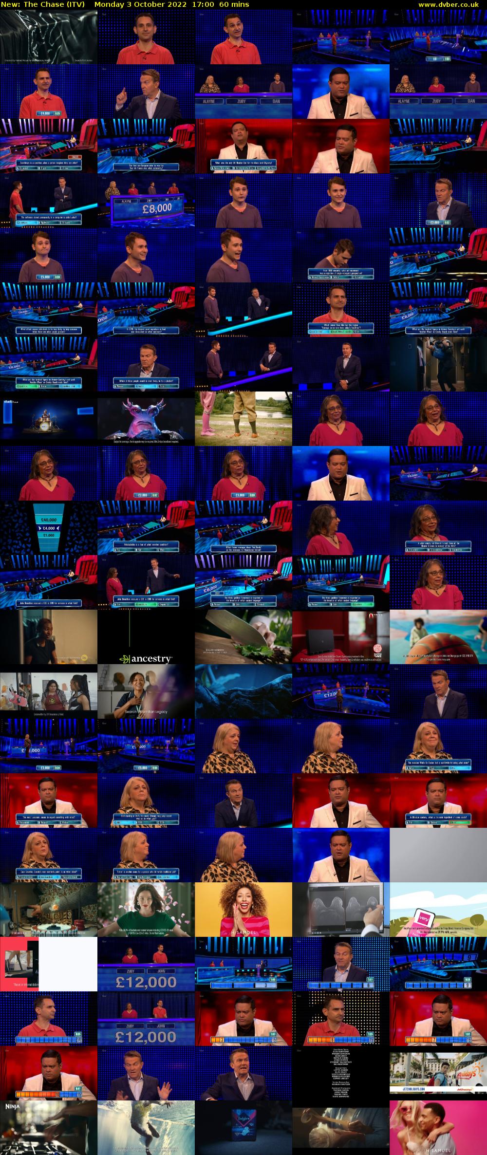 The Chase (ITV) Monday 3 October 2022 17:00 - 18:00
