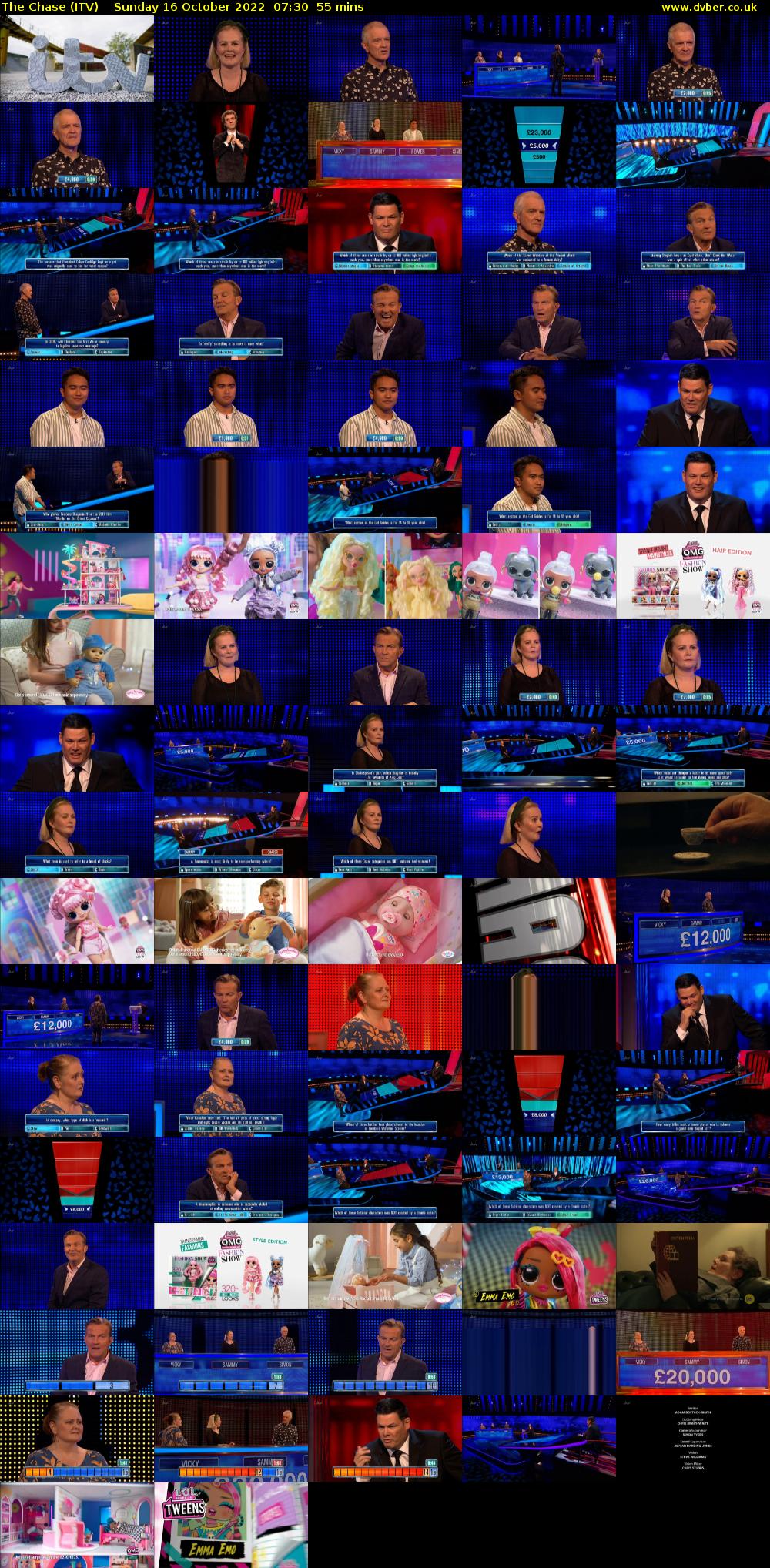 The Chase (ITV) Sunday 16 October 2022 07:30 - 08:25