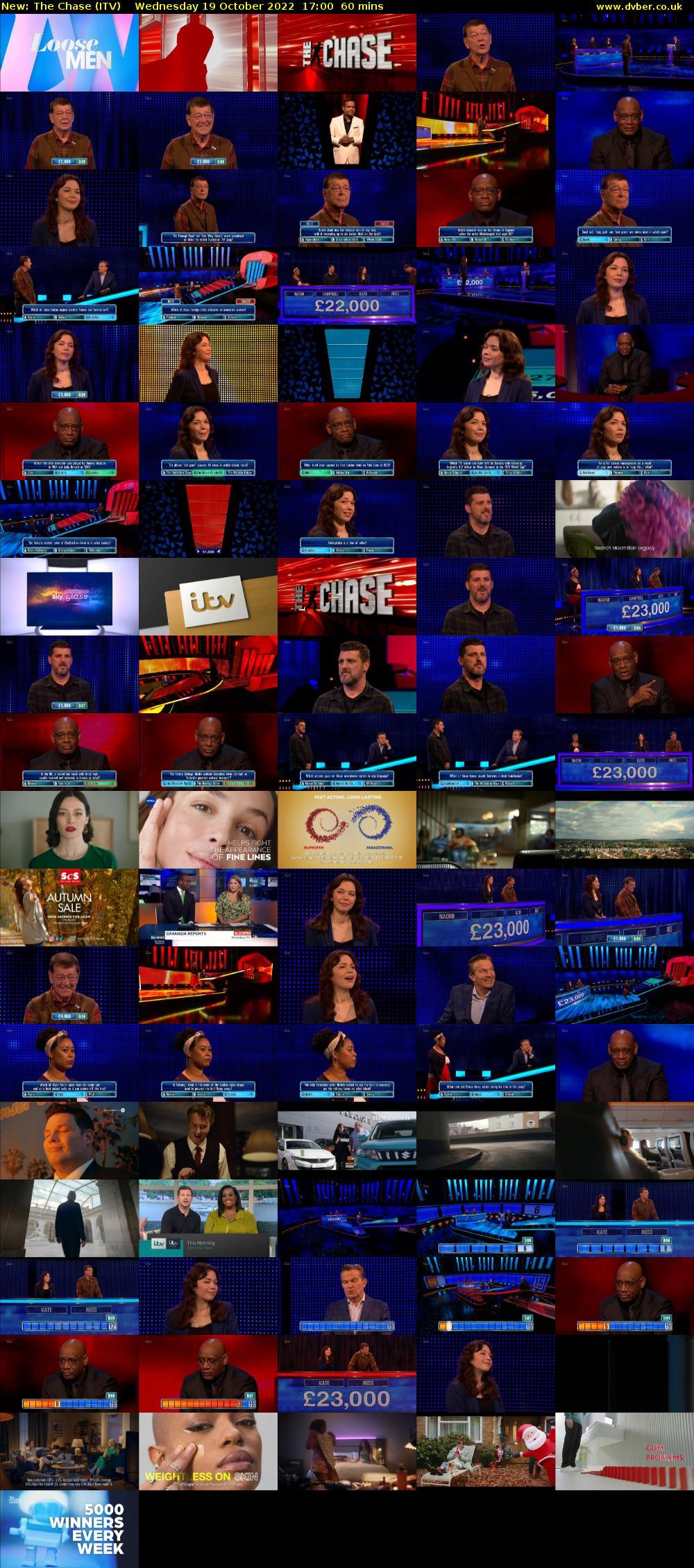 The Chase (ITV) Wednesday 19 October 2022 17:00 - 18:00