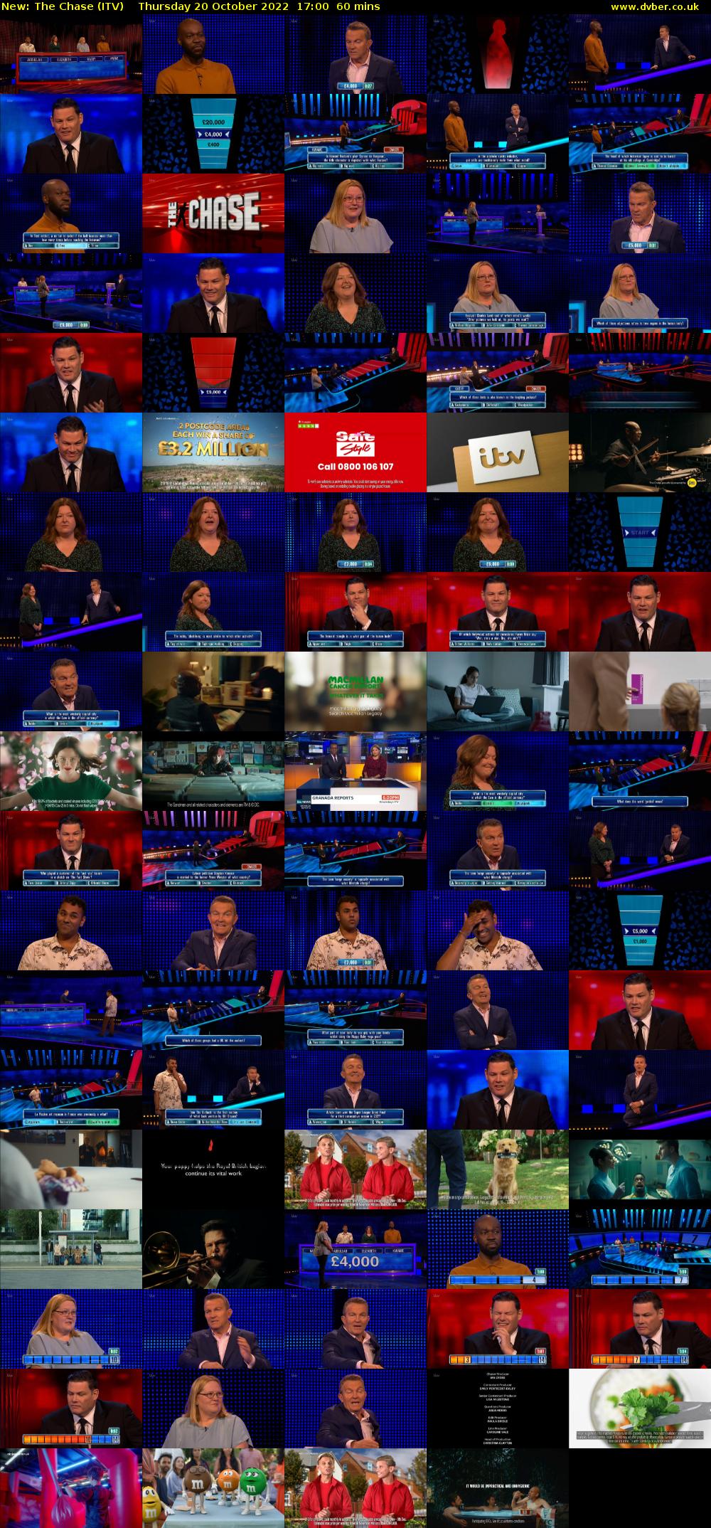 The Chase (ITV) Thursday 20 October 2022 17:00 - 18:00