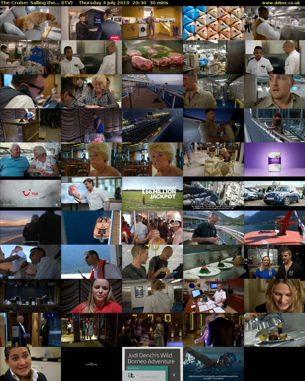 The Cruise: Sailing the... (ITV) Thursday 4 July 2019 20:30 - 21:00