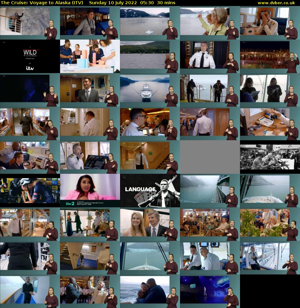 The Cruise: Voyage to Alaska (ITV) Sunday 10 July 2022 05:30 - 06:00