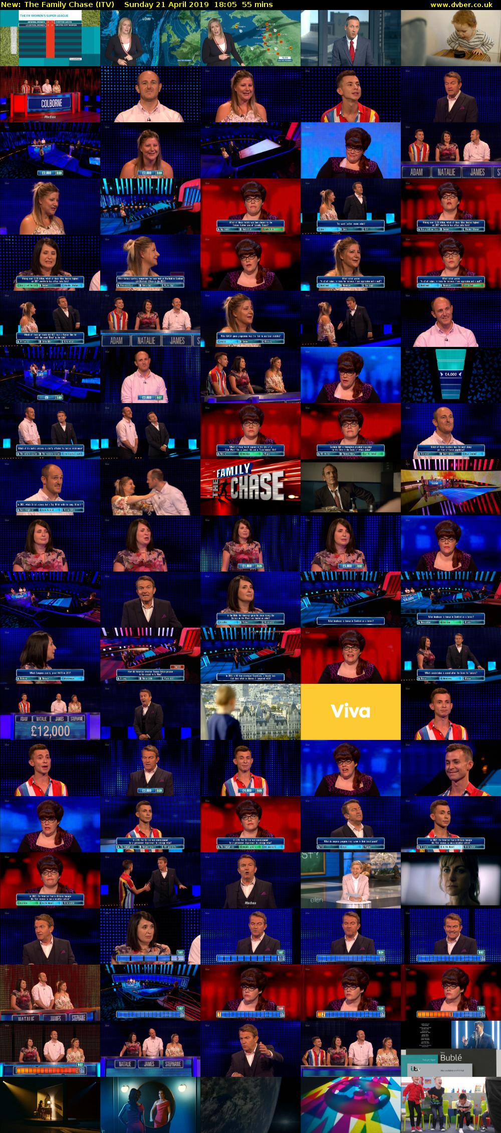 The Family Chase (ITV) Sunday 21 April 2019 18:05 - 19:00