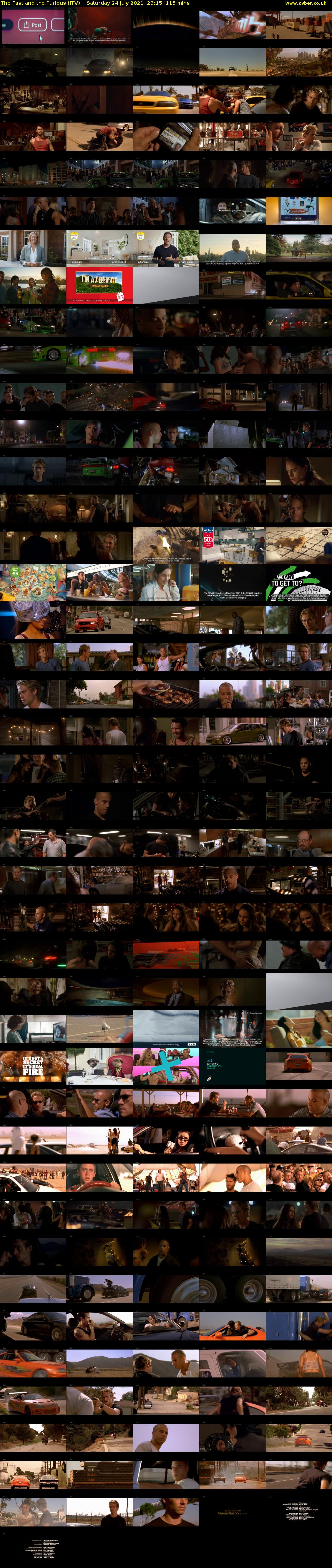 The Fast and the Furious (ITV) Saturday 24 July 2021 23:15 - 01:10