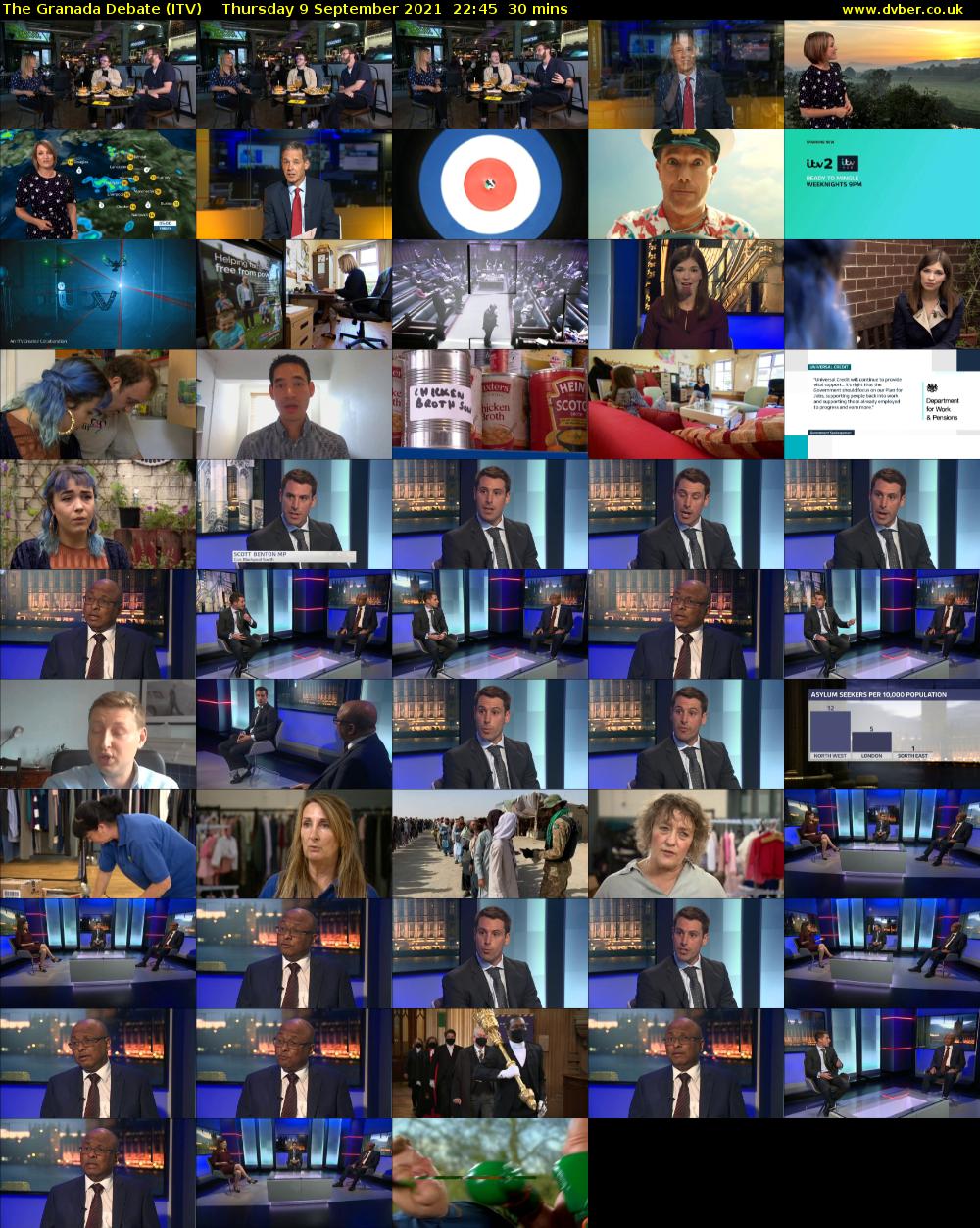 The Granada Debate (ITV) Thursday 9 September 2021 22:45 - 23:15