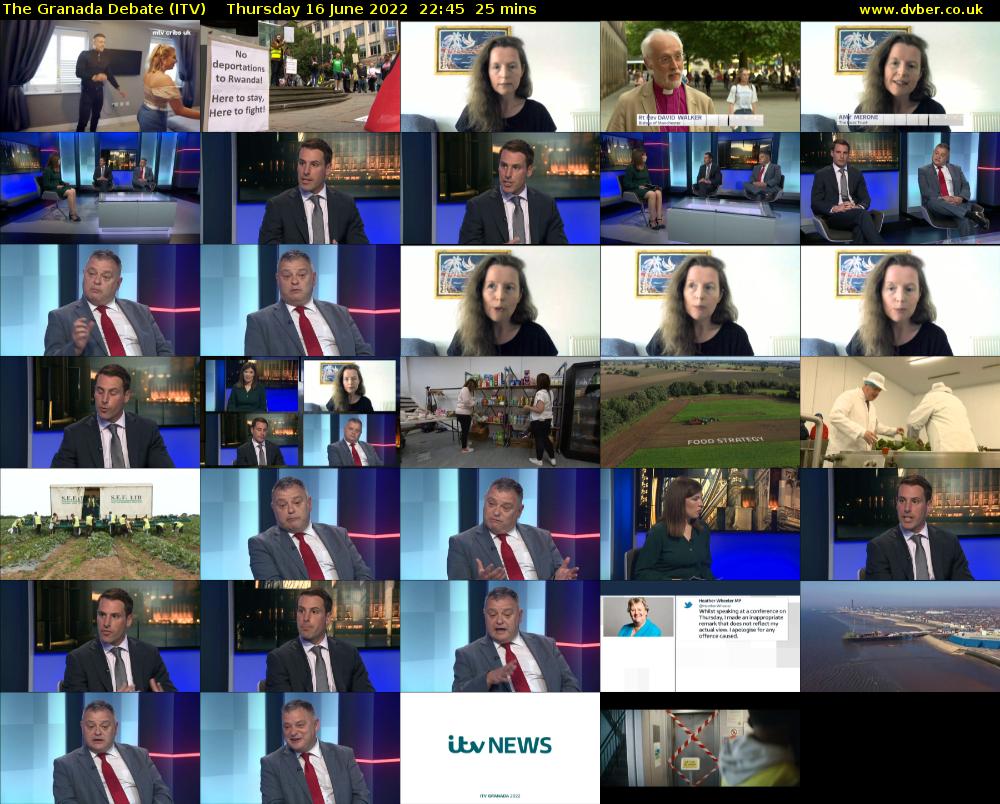 The Granada Debate (ITV) Thursday 16 June 2022 22:45 - 23:10