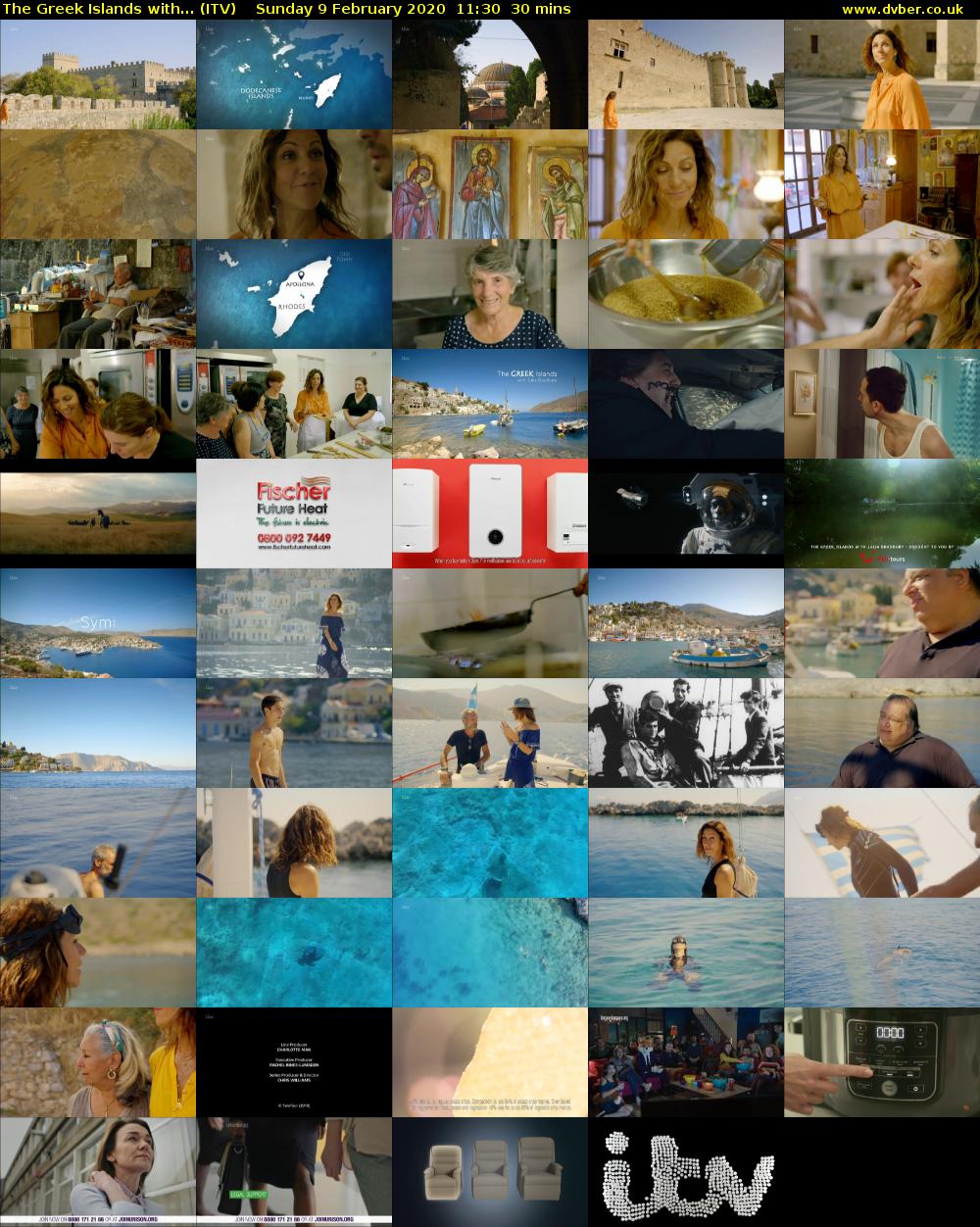 The Greek Islands with... (ITV) Sunday 9 February 2020 11:30 - 12:00