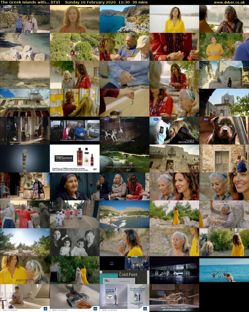 The Greek Islands with... (ITV) Sunday 16 February 2020 11:30 - 12:00