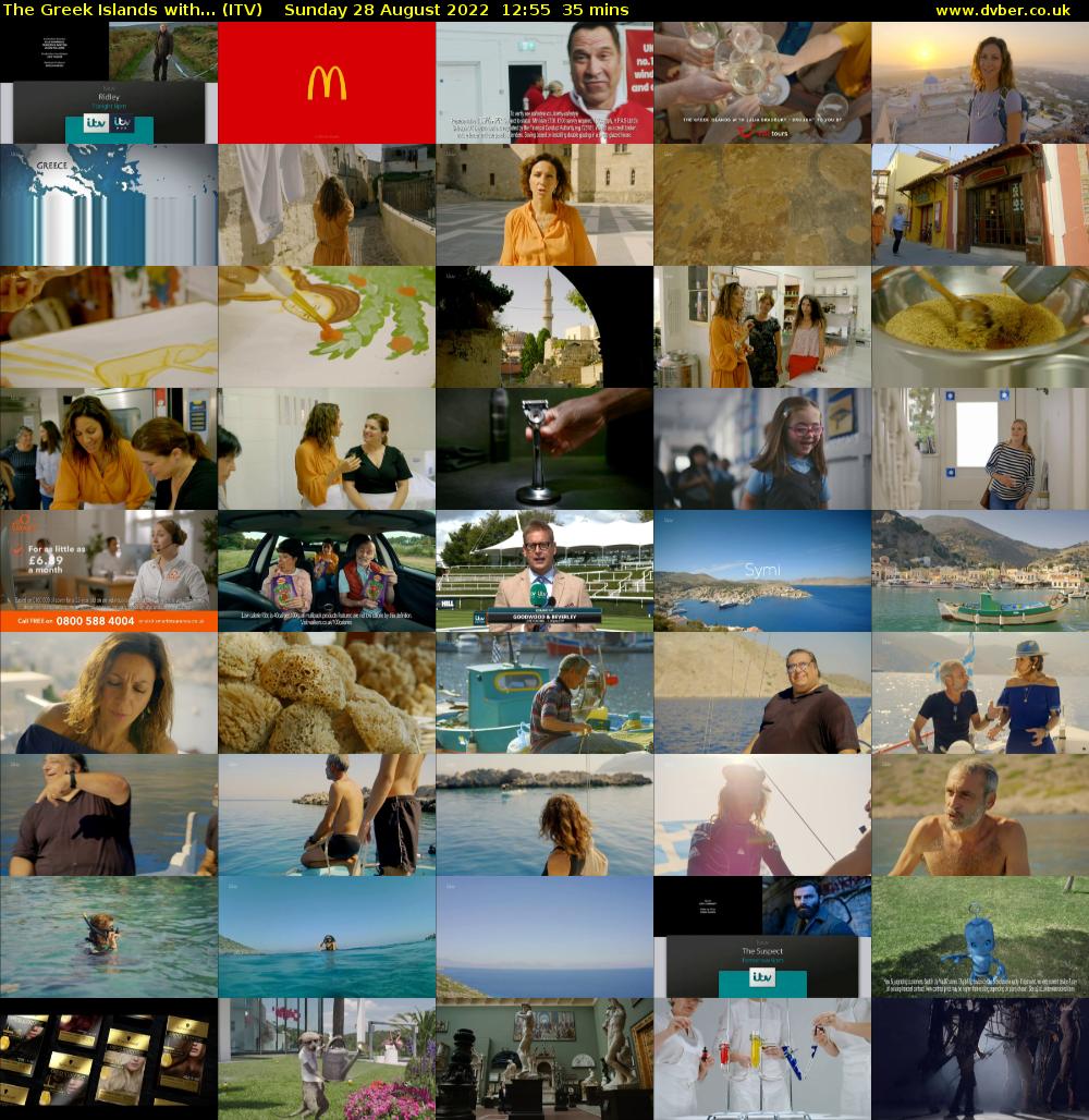 The Greek Islands with... (ITV) Sunday 28 August 2022 12:55 - 13:30