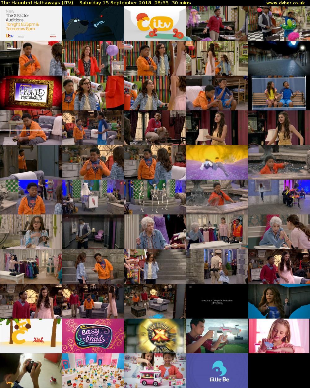 The Haunted Hathaways (ITV) Saturday 15 September 2018 08:55 - 09:25