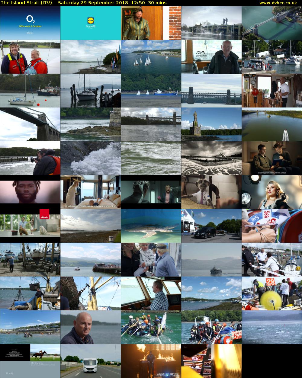 The Island Strait (ITV) Saturday 29 September 2018 12:50 - 13:20